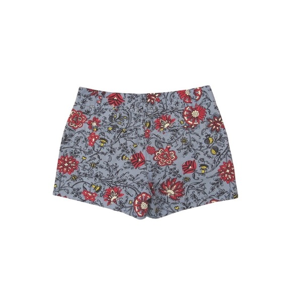 LOFT Shorts Women's Sz 4 Blue Floral Cotton 4" - Picture 2 of 4